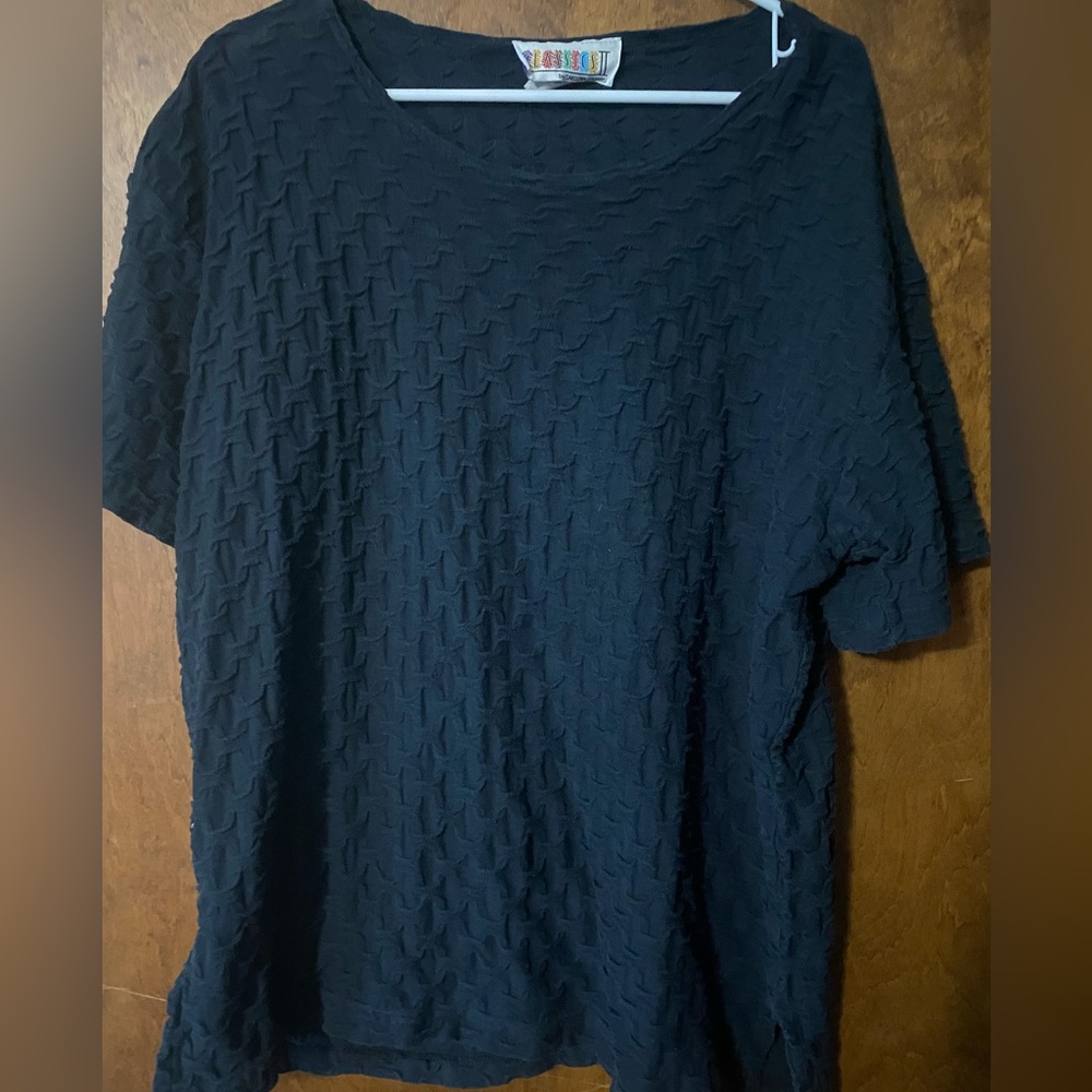 2xl Black Womens Dress Shirt By Carolina Colors With Uniques Design In Fabric